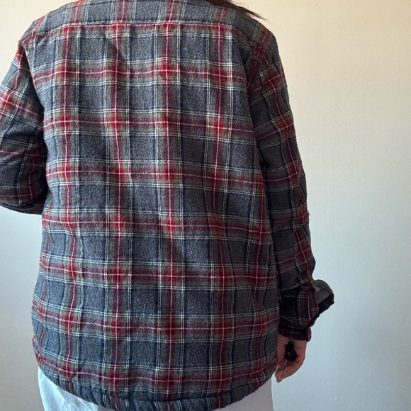 L.L. Bean Relaxed Fit Plaid Flannel Jacket Shacket - Picture 4 of 8